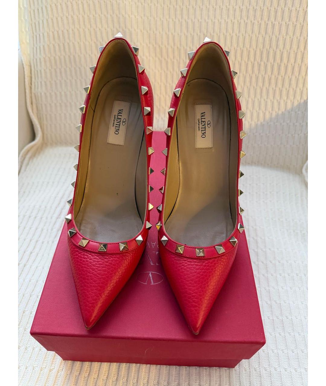 VALENTINO Красные кожаные туфли, фото 2
