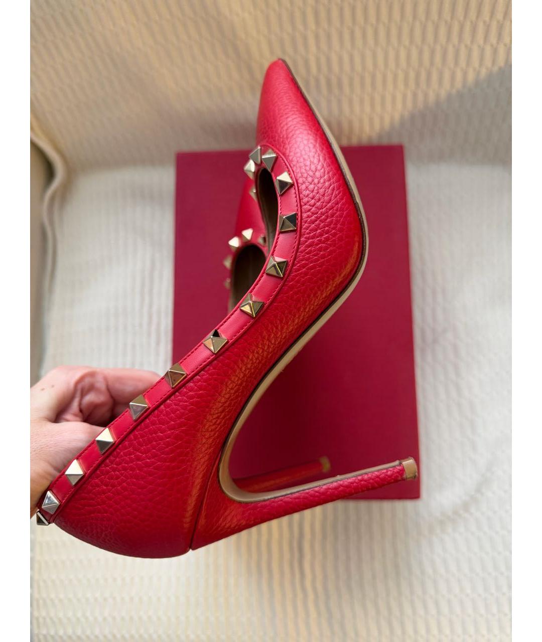 VALENTINO Красные кожаные туфли, фото 5