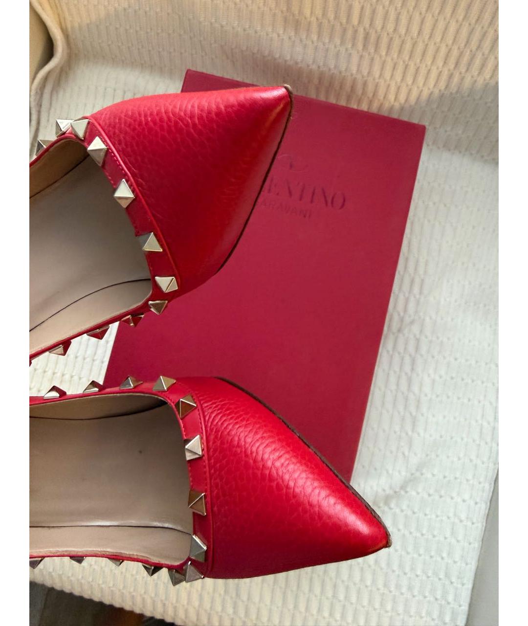 VALENTINO Красные кожаные туфли, фото 6
