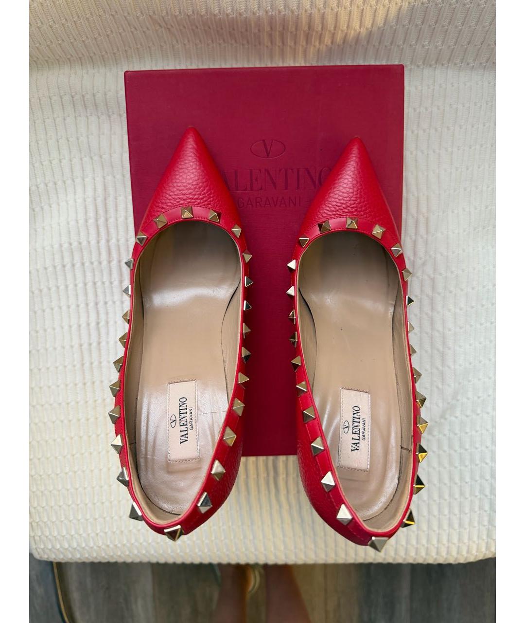 VALENTINO Красные кожаные туфли, фото 3