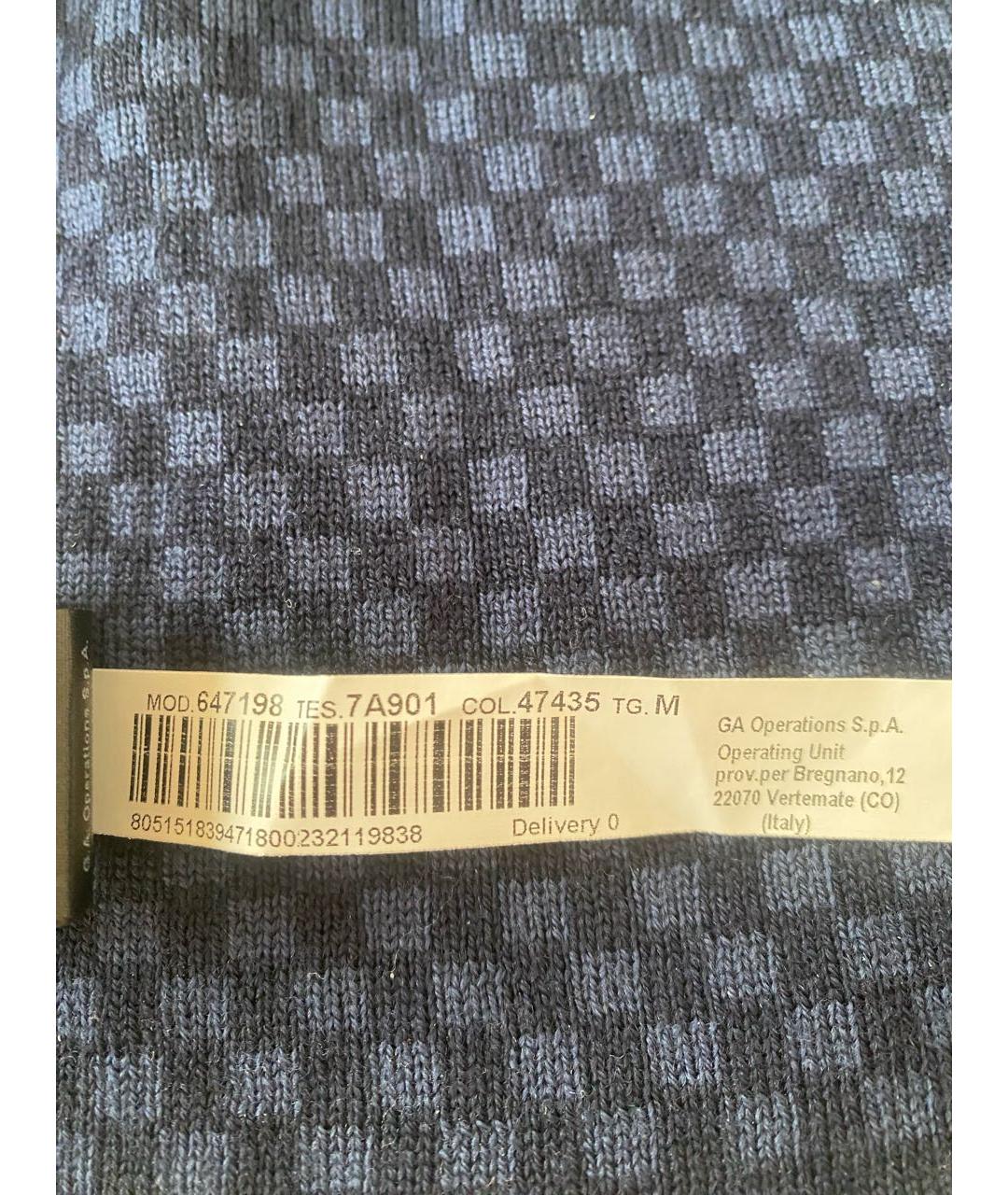 ARMANI COLLEZIONI Синяя шерстяная шапка, фото 8