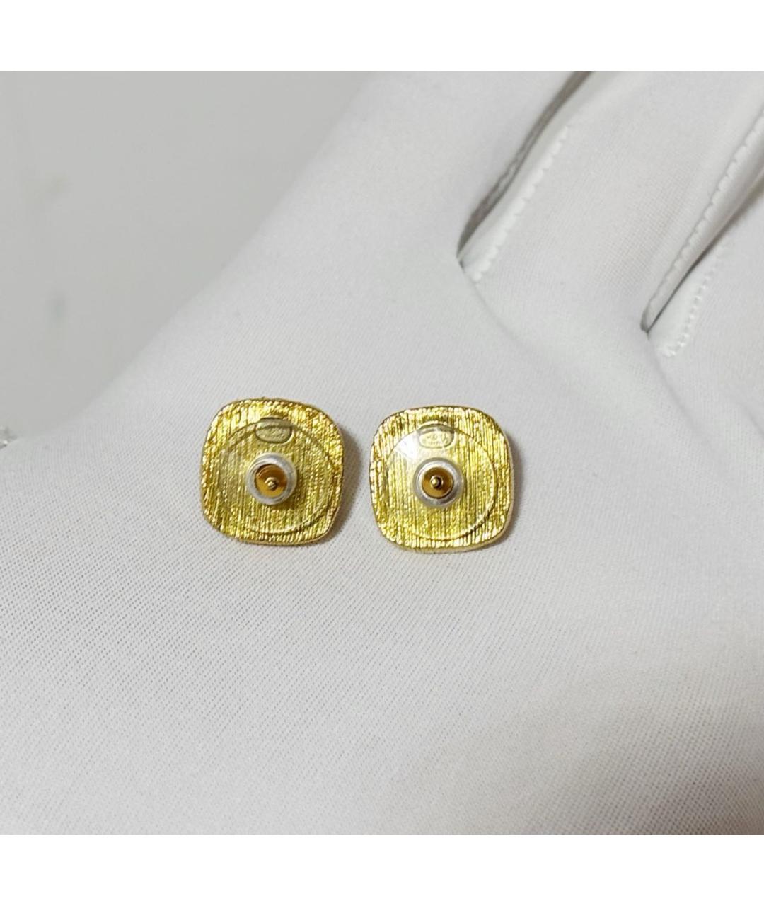 CHANEL Золотые металлические серьги, фото 4