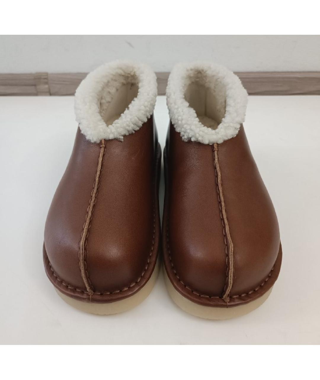 MIU MIU Оранжевое кожаные ботинки, фото 2