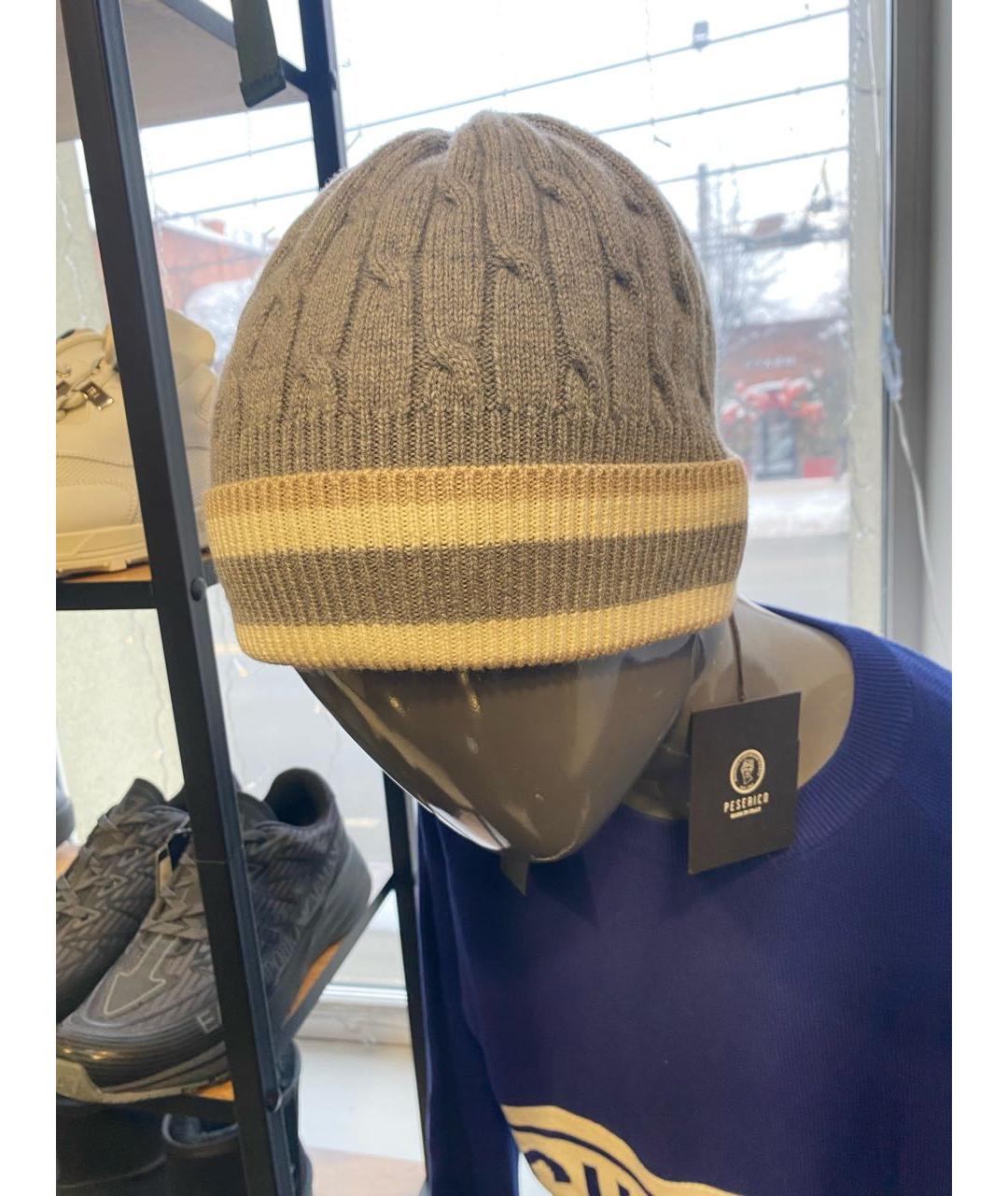 PESERICO Серая шерстяная шапка, фото 4