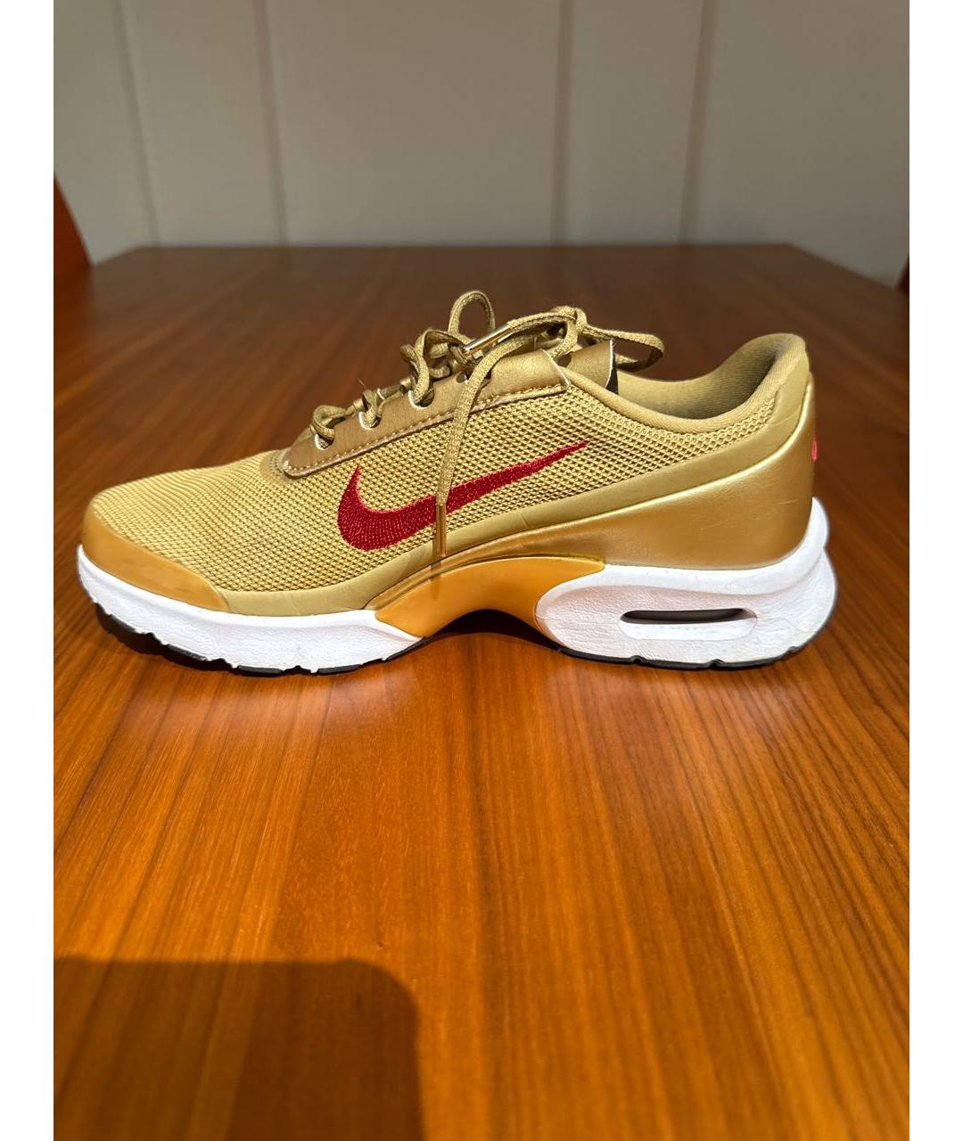 NIKE Золотые текстильные кроссовки, фото 7