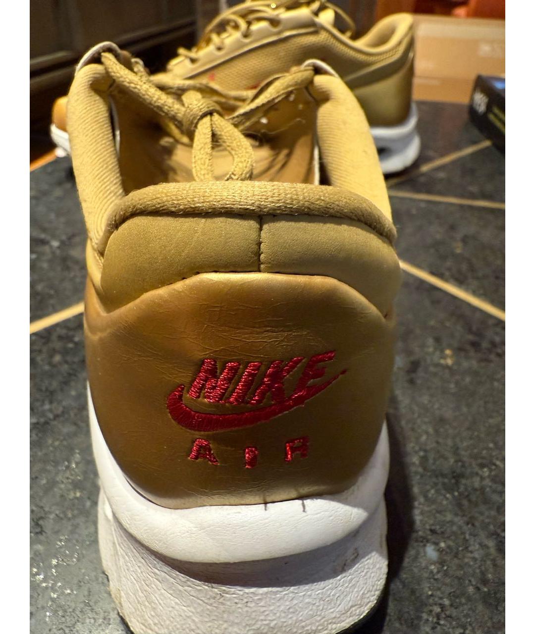 NIKE Золотые текстильные кроссовки, фото 4