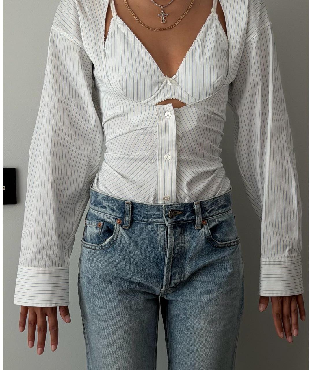 ALEXANDER WANG Белая хлопковая блузы, фото 6