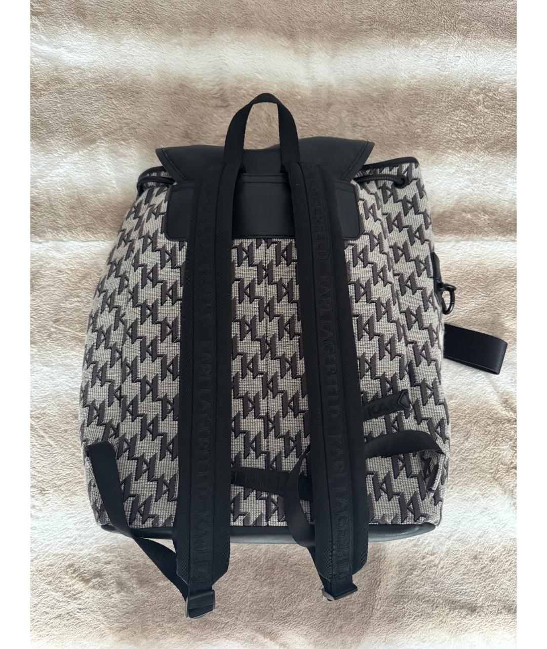 KARL LAGERFELD Серый тканевый рюкзак, фото 3