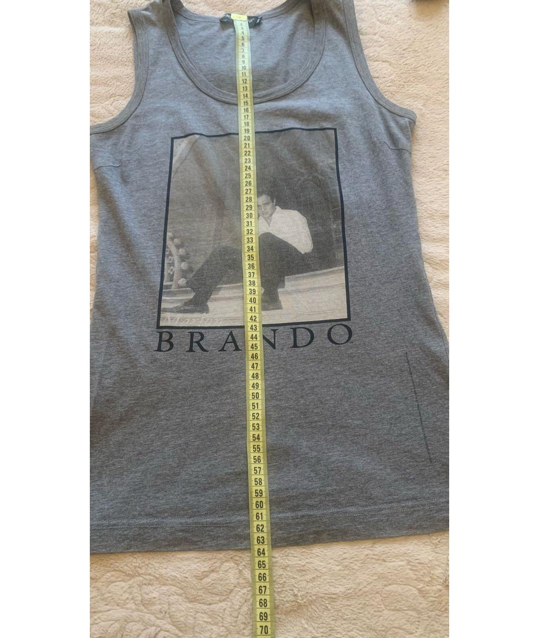 DOLCE&GABBANA Антрацитовая хлопковая футболка, фото 6