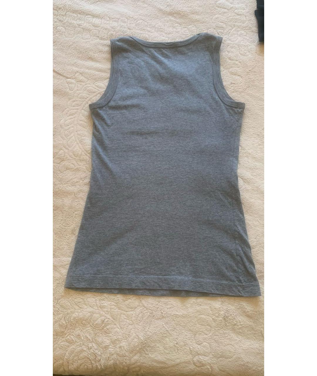 DOLCE&GABBANA Антрацитовая хлопковая футболка, фото 3