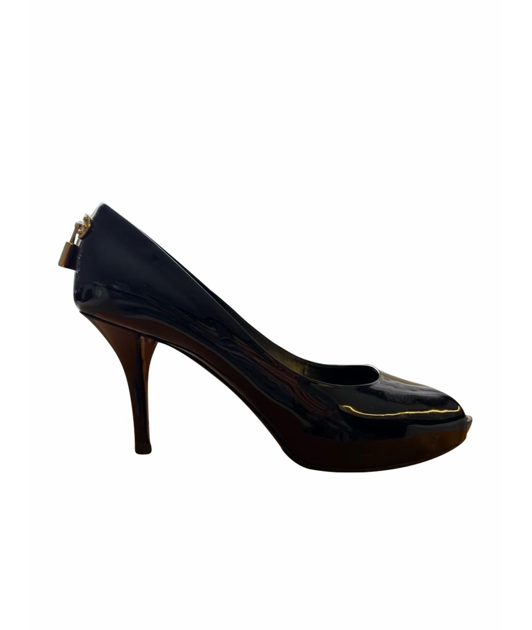 LOUIS VUITTON Черные туфли из лакированной кожи, фото 1