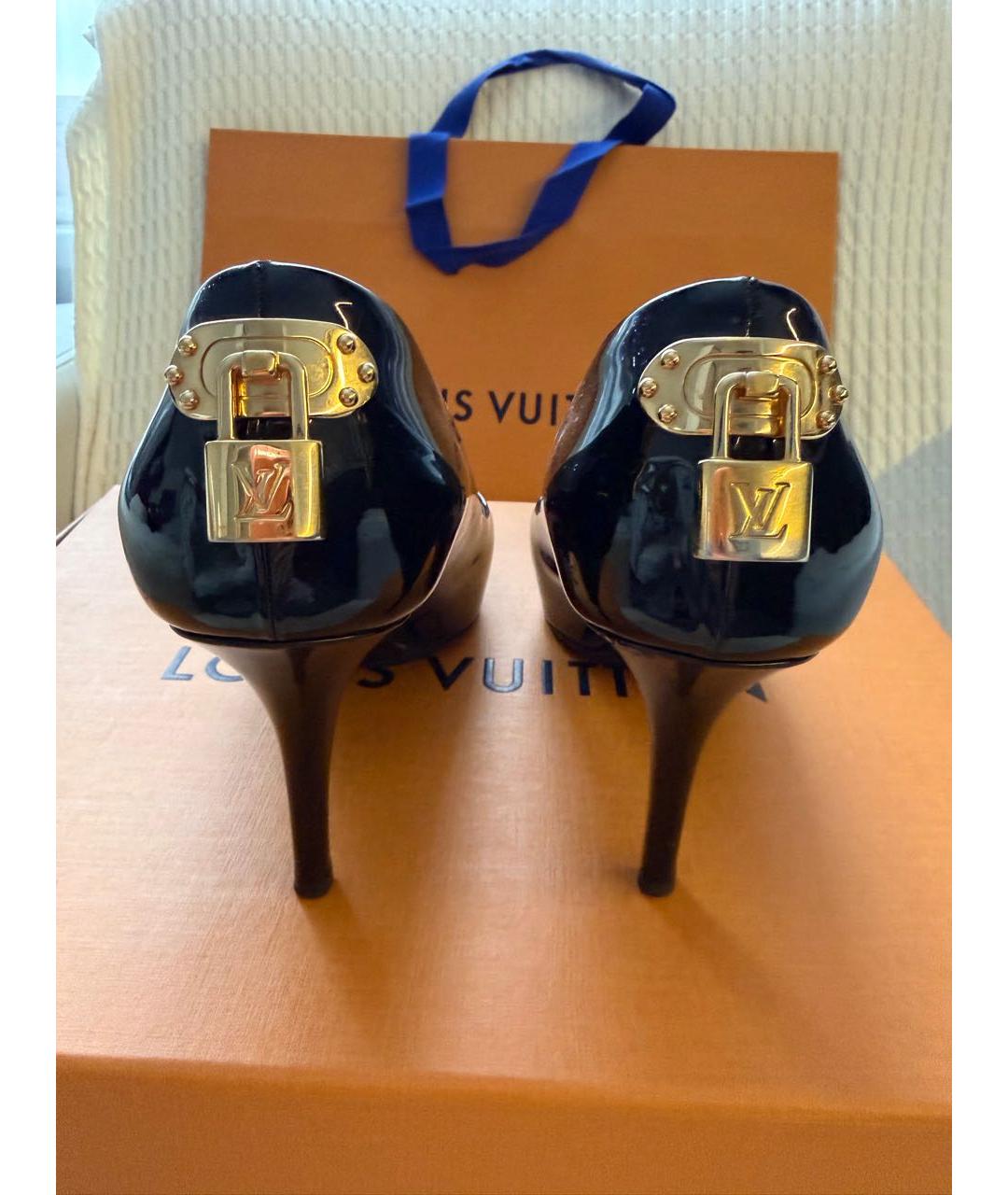 LOUIS VUITTON Черные туфли из лакированной кожи, фото 4