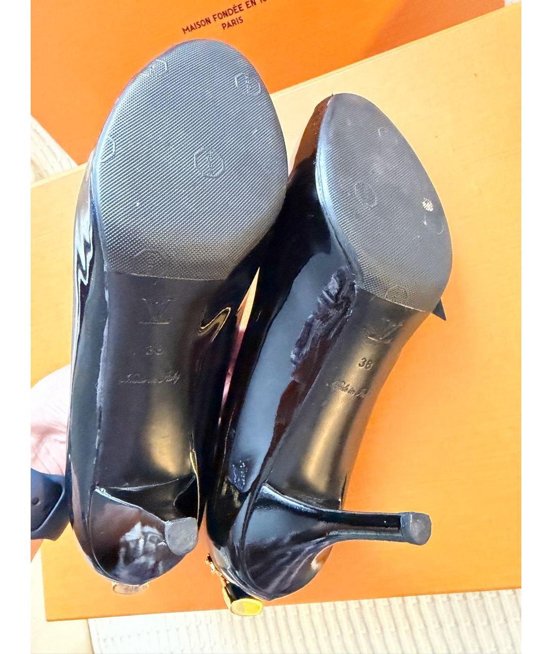LOUIS VUITTON Черные туфли из лакированной кожи, фото 5