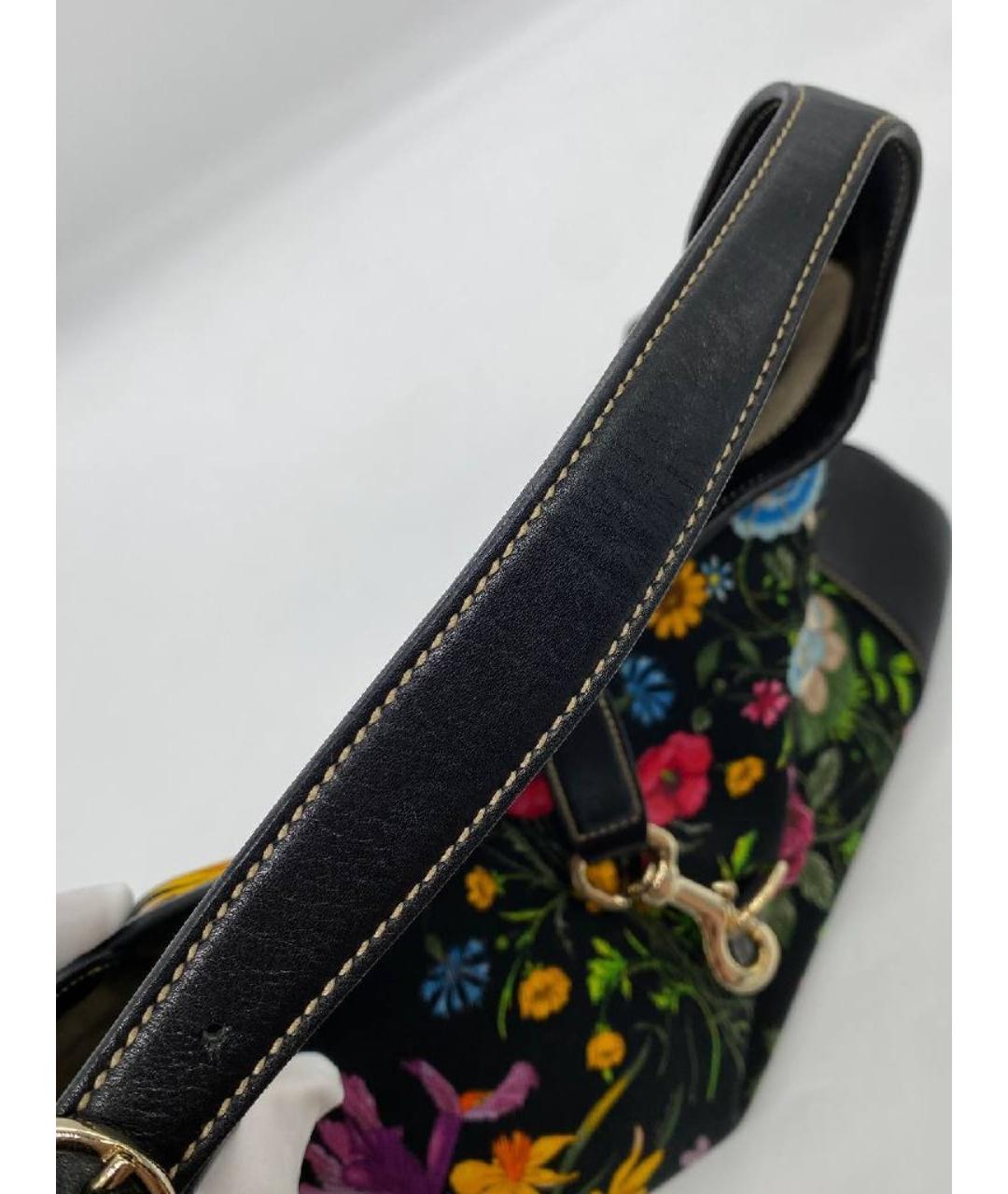 GUCCI Черная кожаная сумка тоут, фото 5