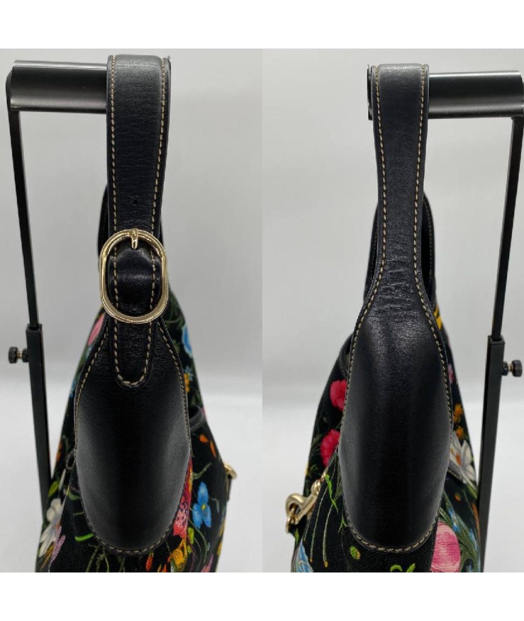 GUCCI Черная кожаная сумка тоут, фото 7