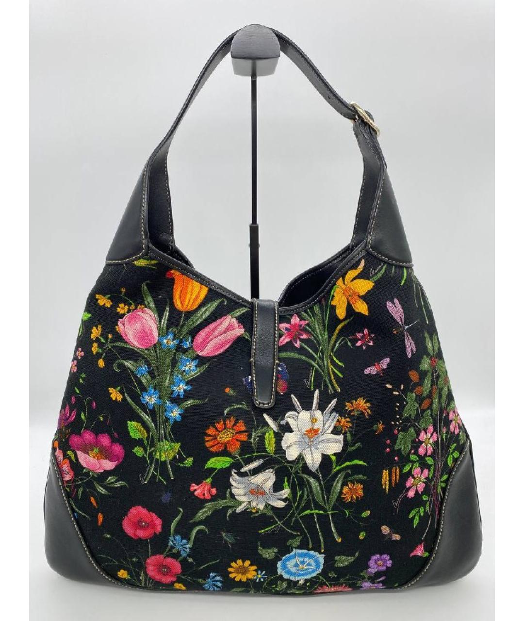 GUCCI Черная кожаная сумка тоут, фото 2