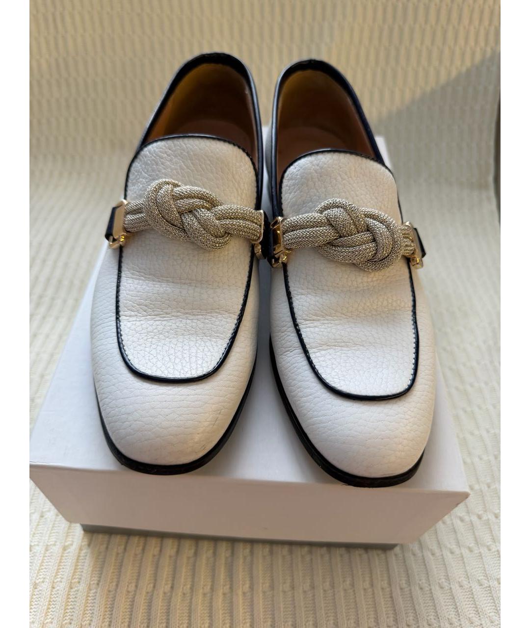 POLLINI Белые кожаные лоферы, фото 2