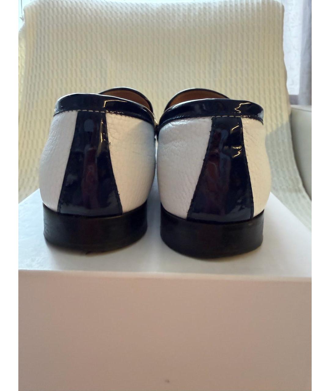 POLLINI Белые кожаные лоферы, фото 4