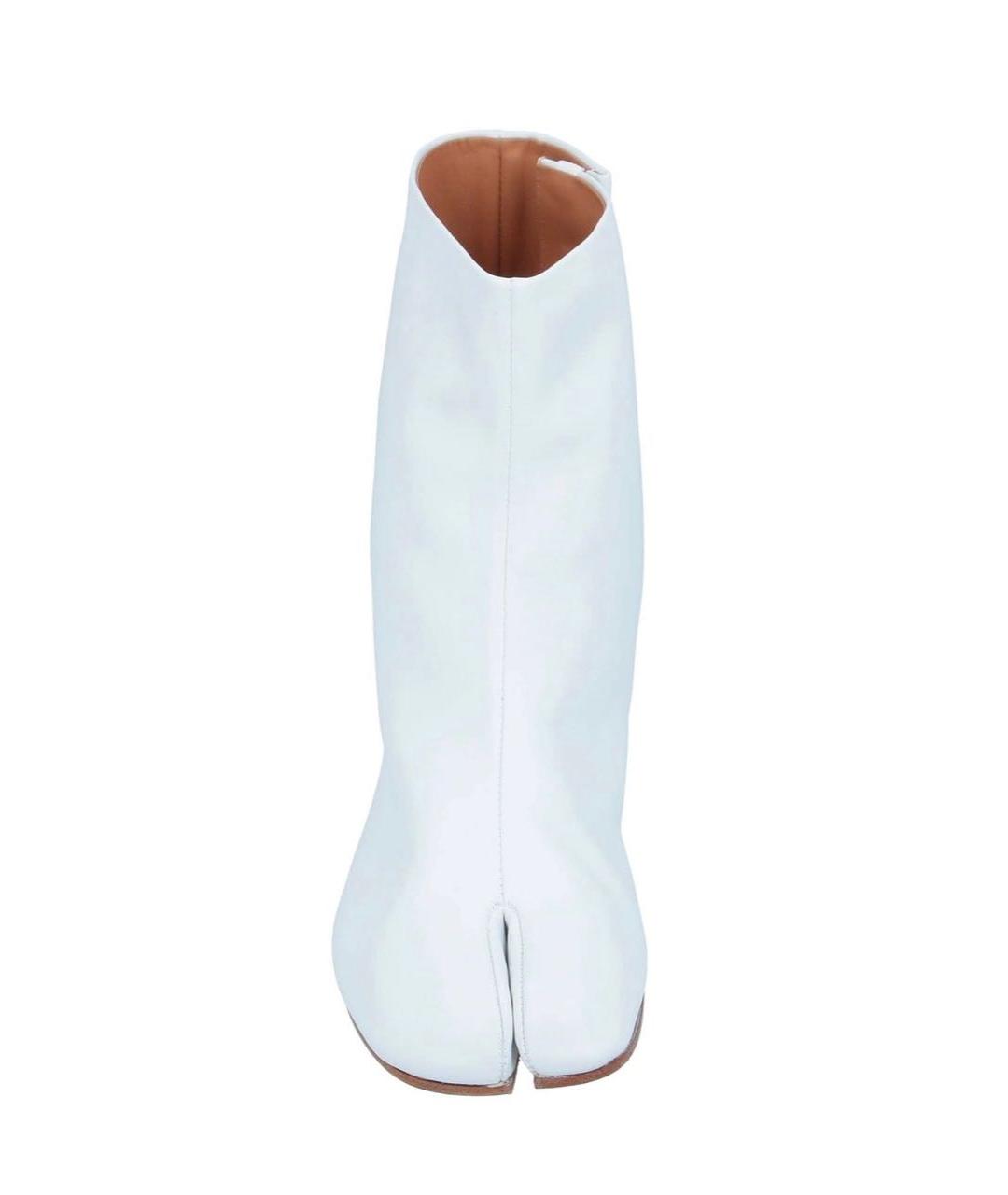 MAISON MARGIELA Белые кожаные ботильоны, фото 3