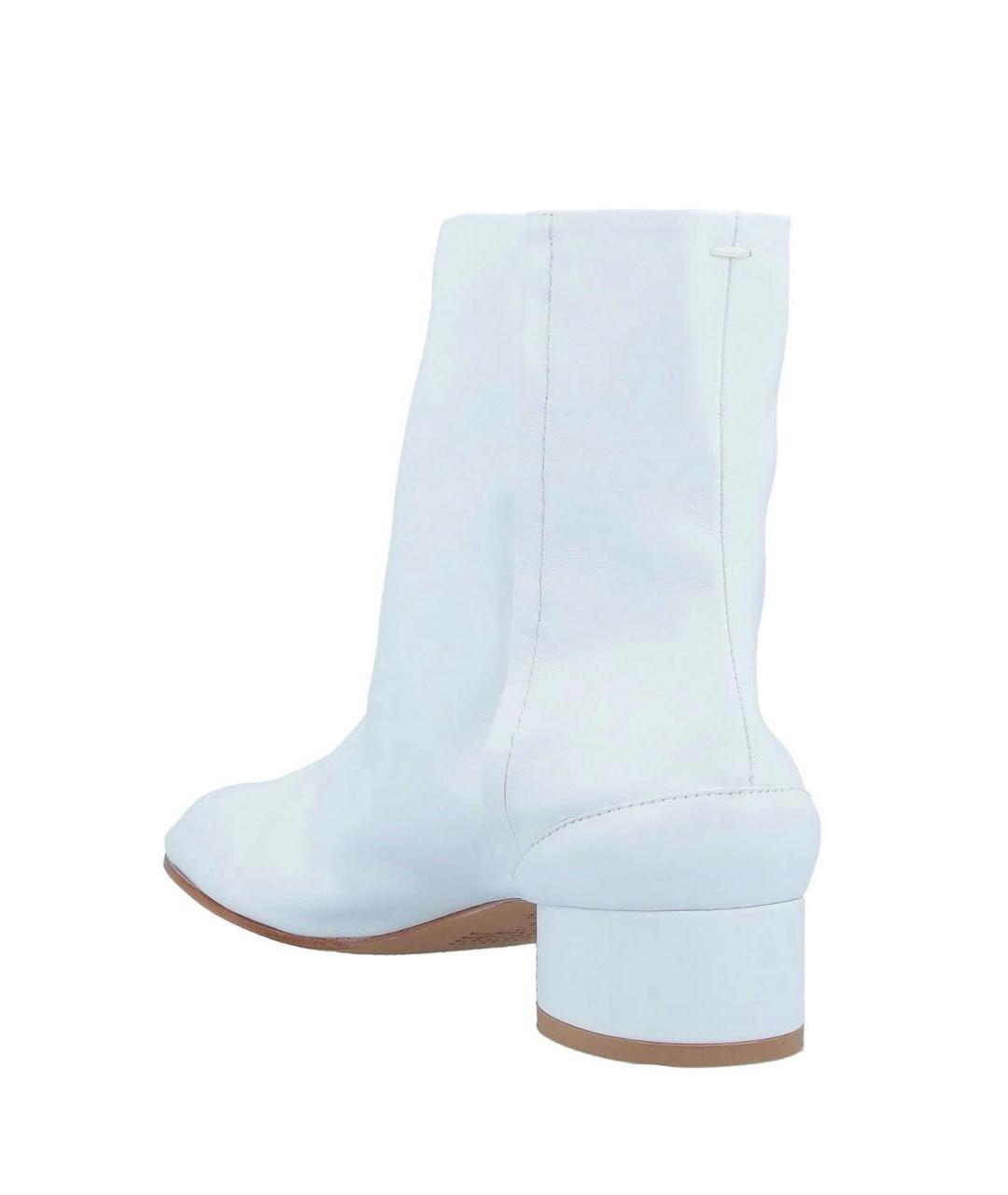 MAISON MARGIELA Белые кожаные ботильоны, фото 4