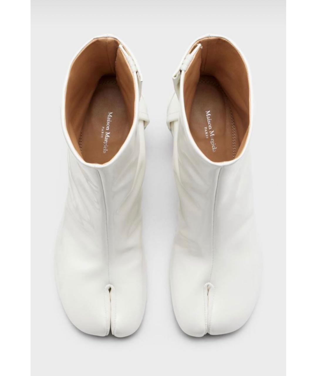 MAISON MARGIELA Белые кожаные полусапоги, фото 3