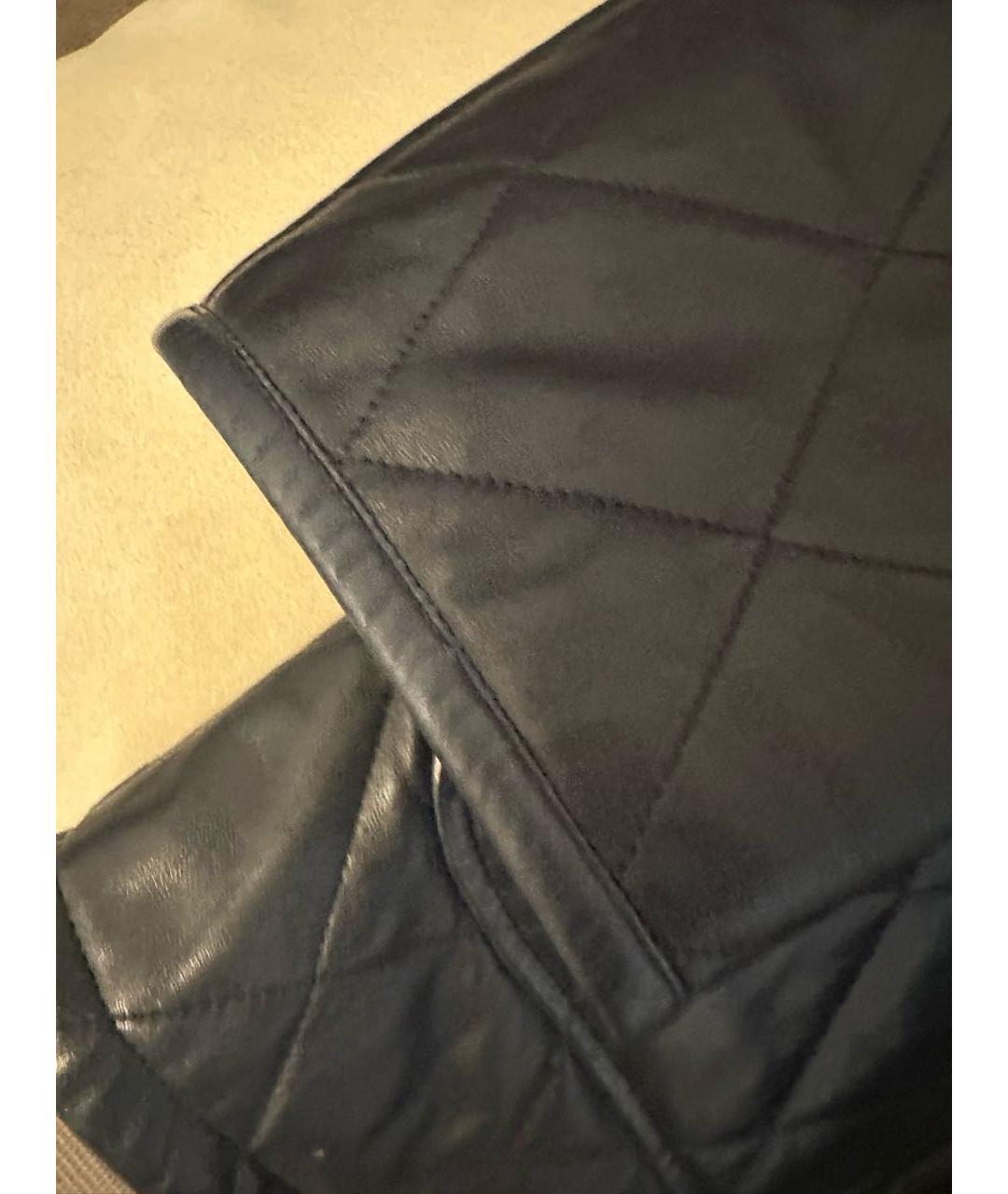 BRIONI Темно-синяя кожаная куртка, фото 3