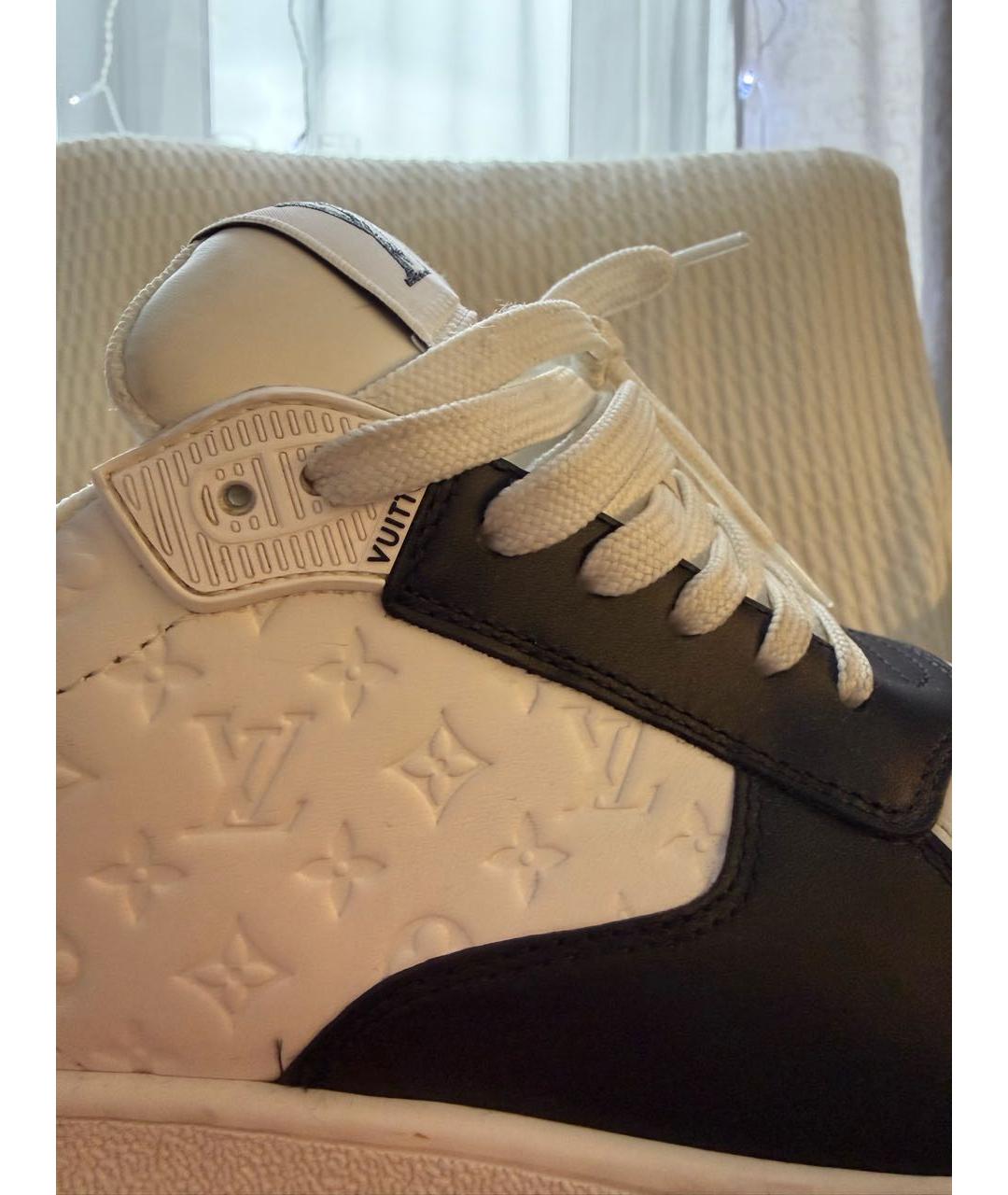 LOUIS VUITTON Белые кожаные кроссовки, фото 7