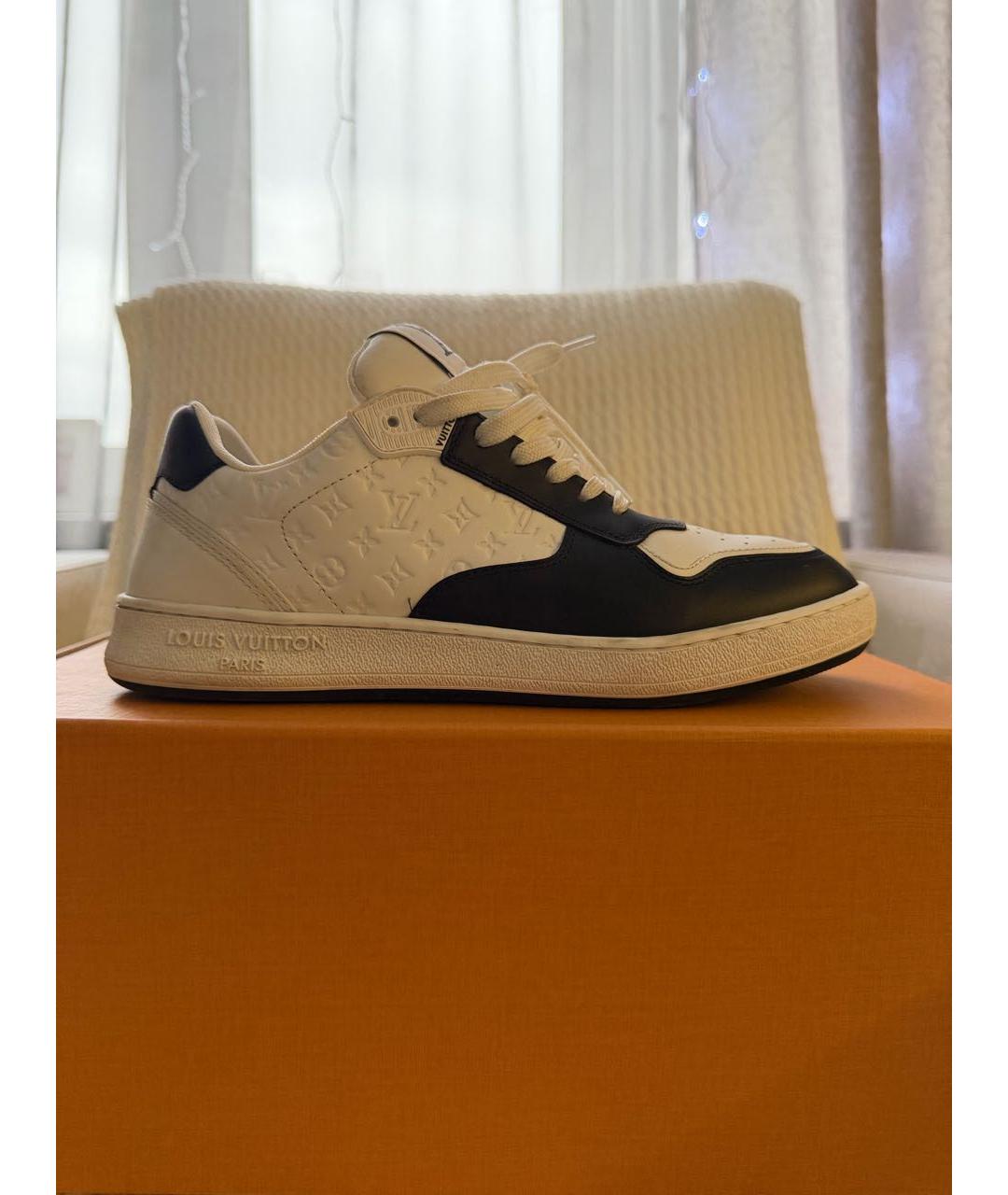 LOUIS VUITTON Белые кожаные кроссовки, фото 9