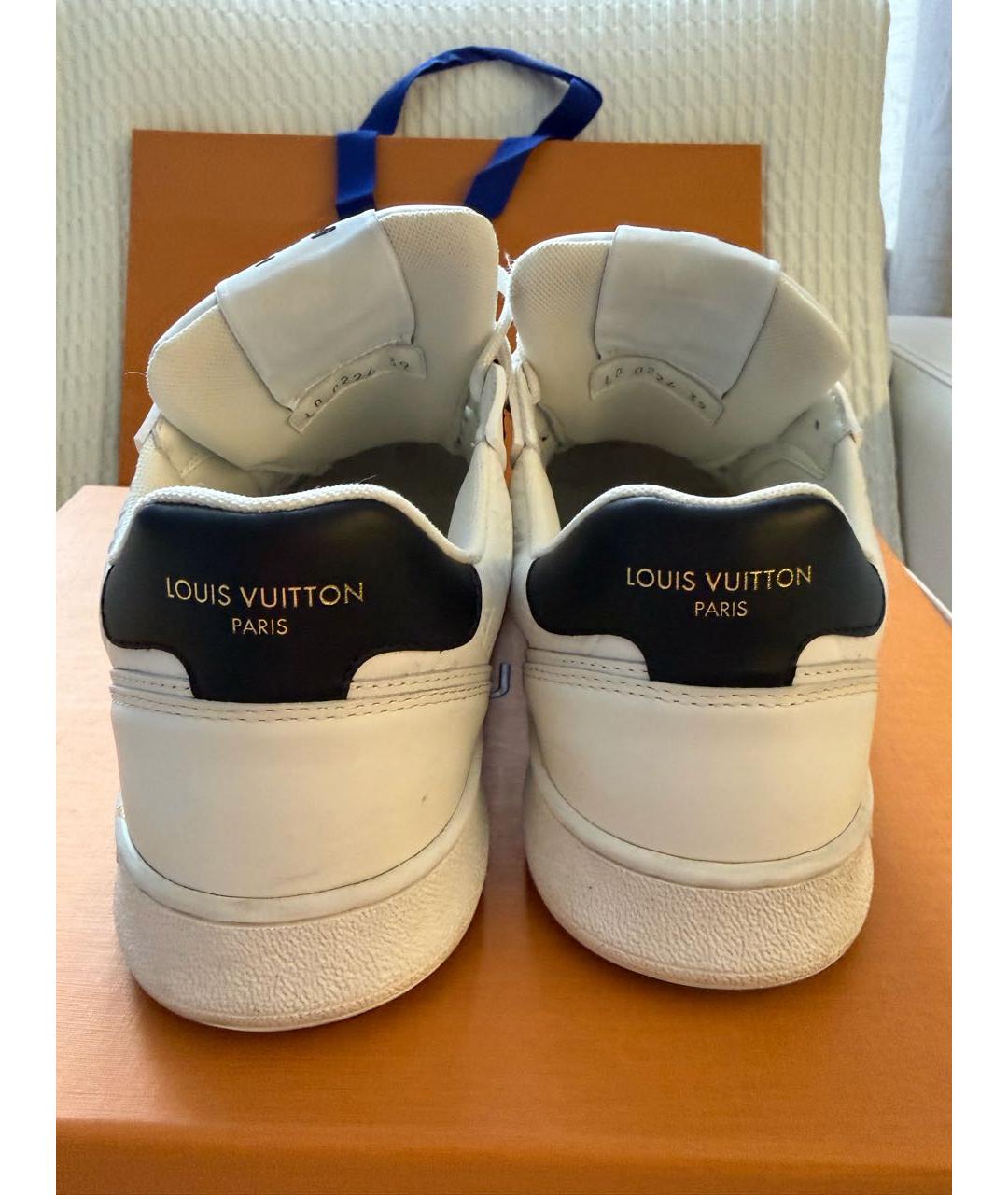 LOUIS VUITTON Белые кожаные кроссовки, фото 5