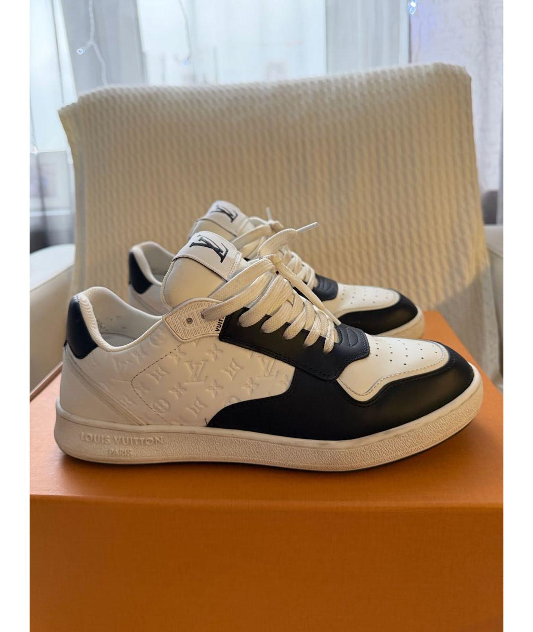 LOUIS VUITTON Белые кожаные кроссовки, фото 4