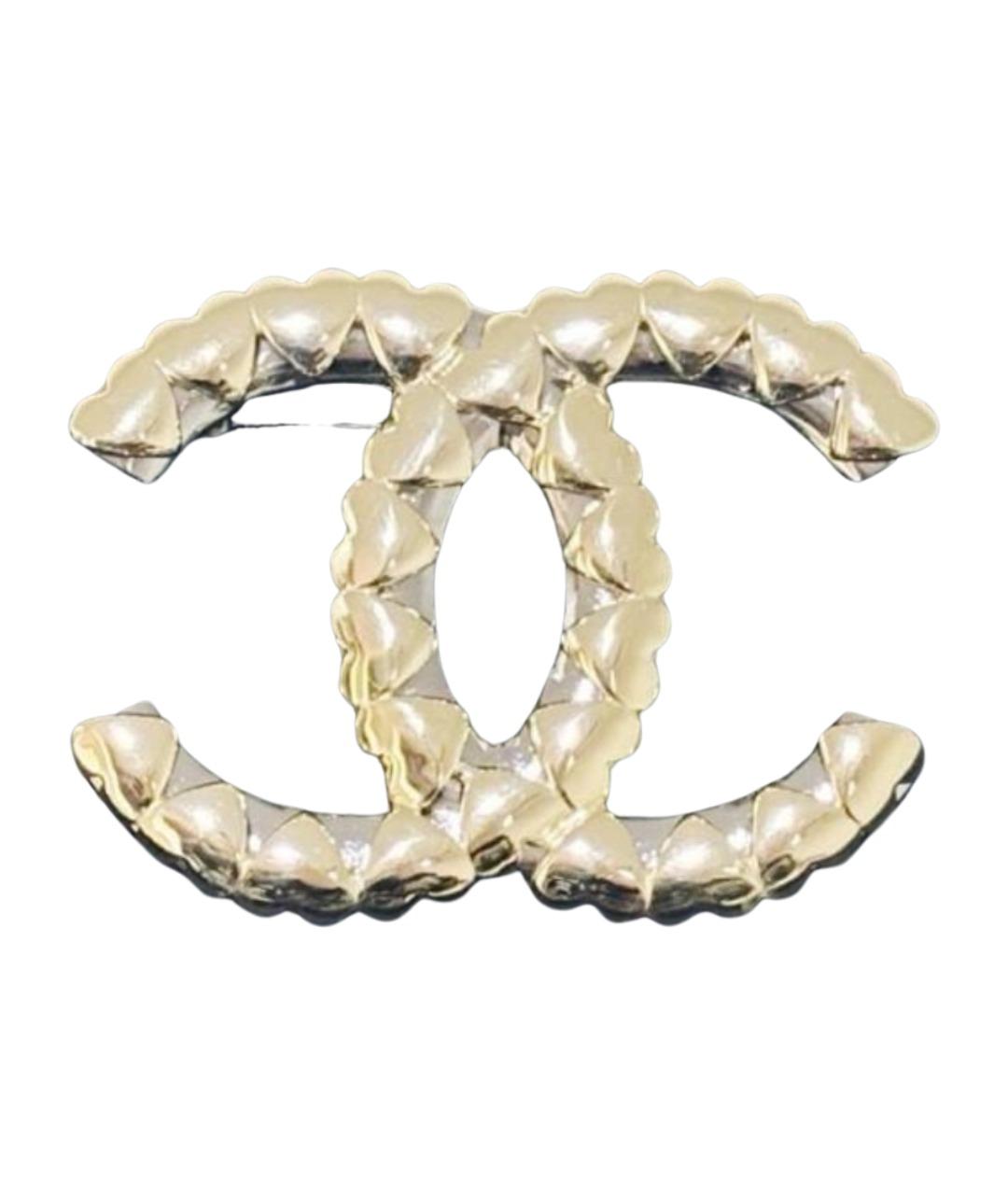 CHANEL Золотая металлическая булавка / брошь, фото 1