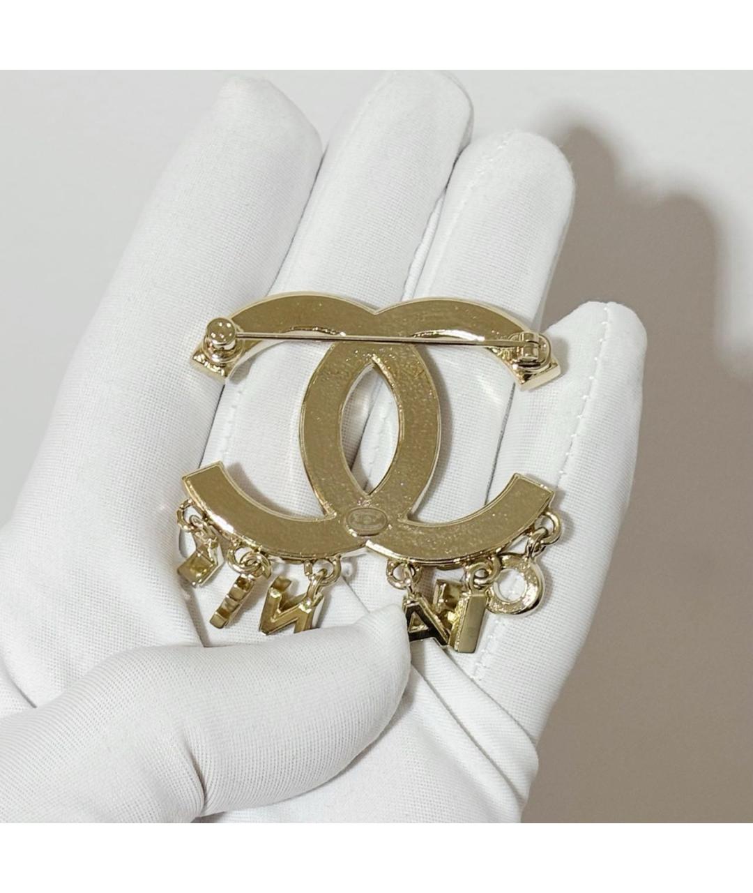 CHANEL Золотая металлическая булавка / брошь, фото 4