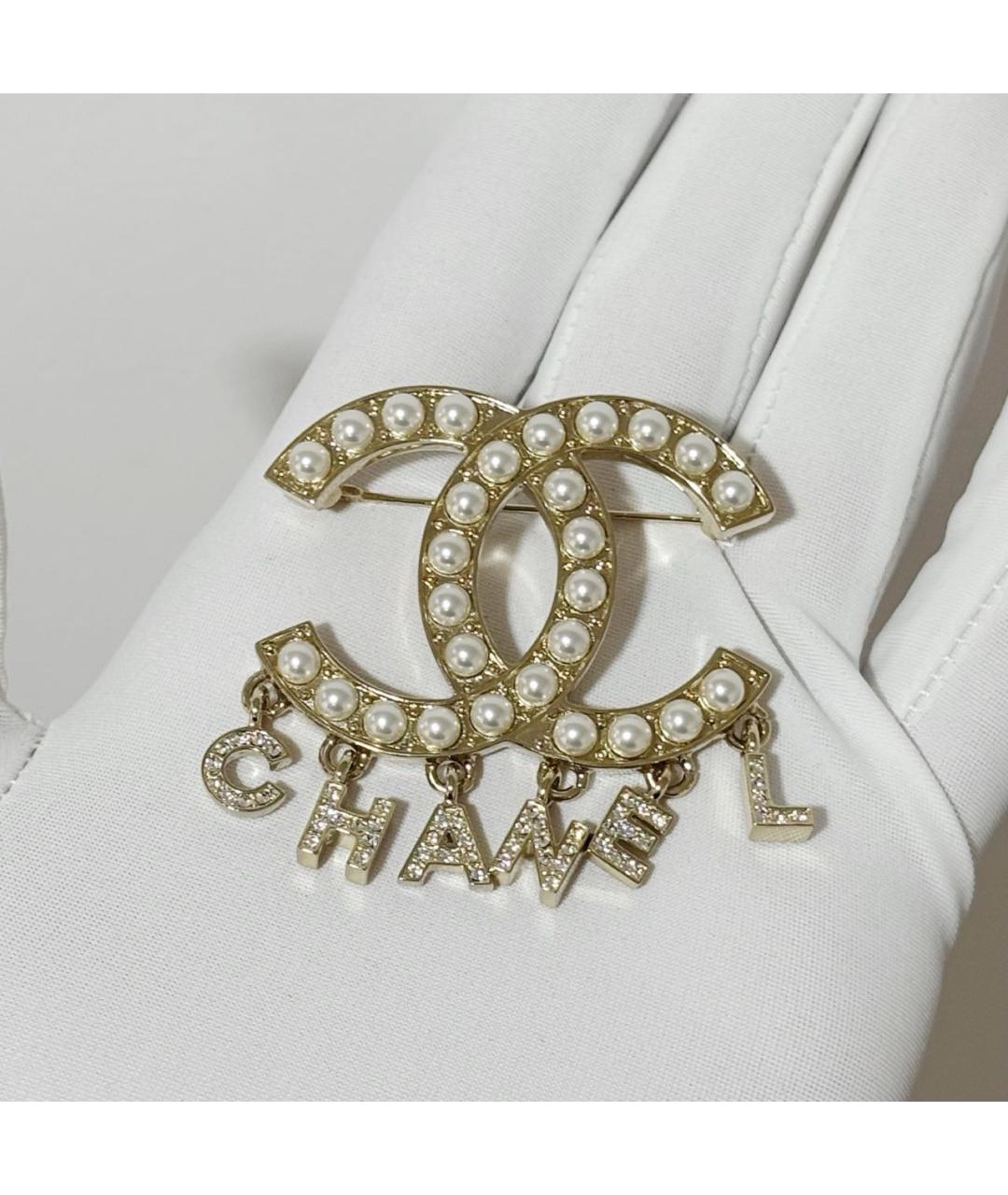 CHANEL Золотая металлическая булавка / брошь, фото 6