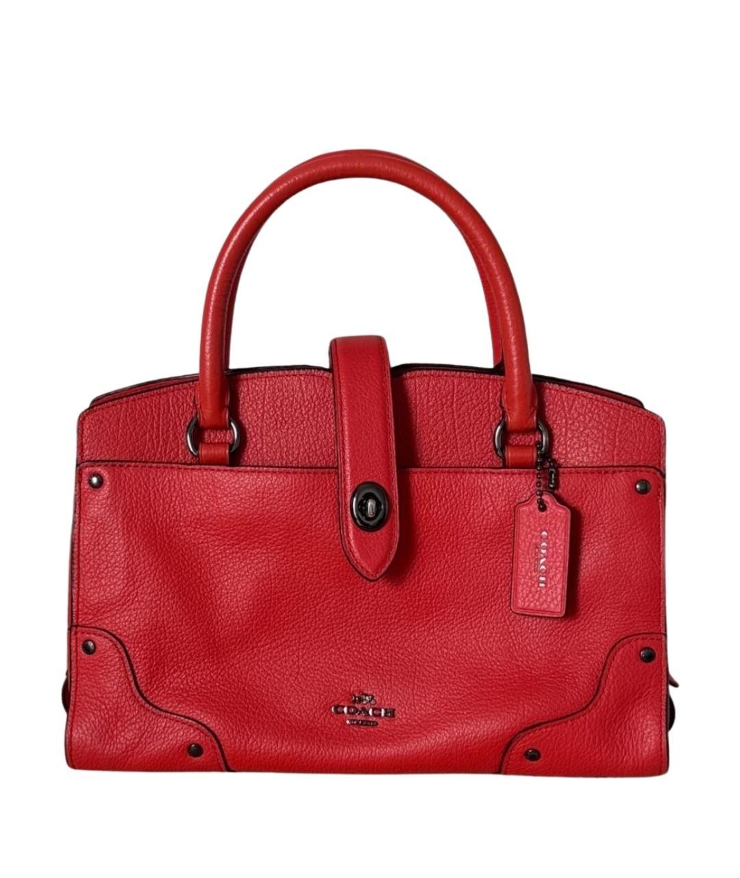 COACH Красная сумка с короткими ручками, фото 1