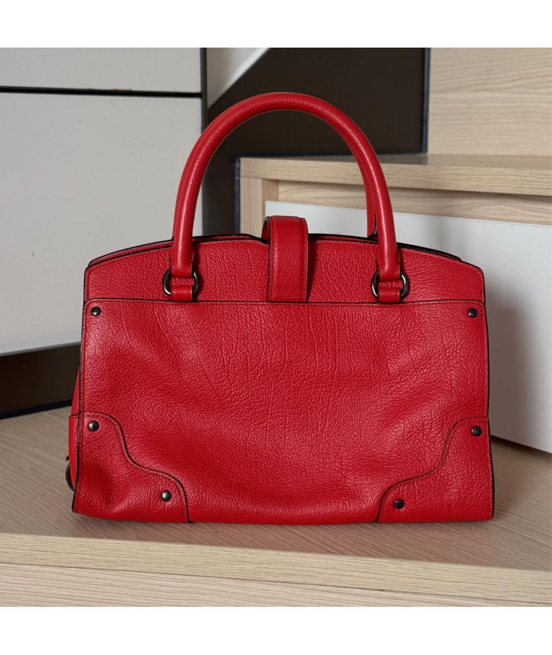 COACH Красная сумка с короткими ручками, фото 3