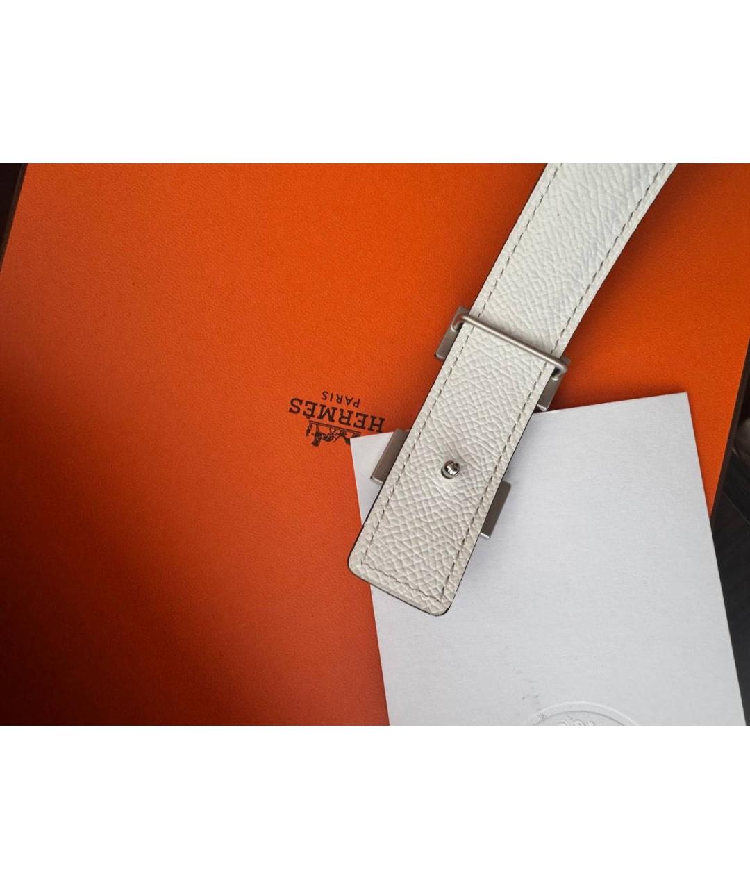 HERMES Бежевый кожаный ремень, фото 4