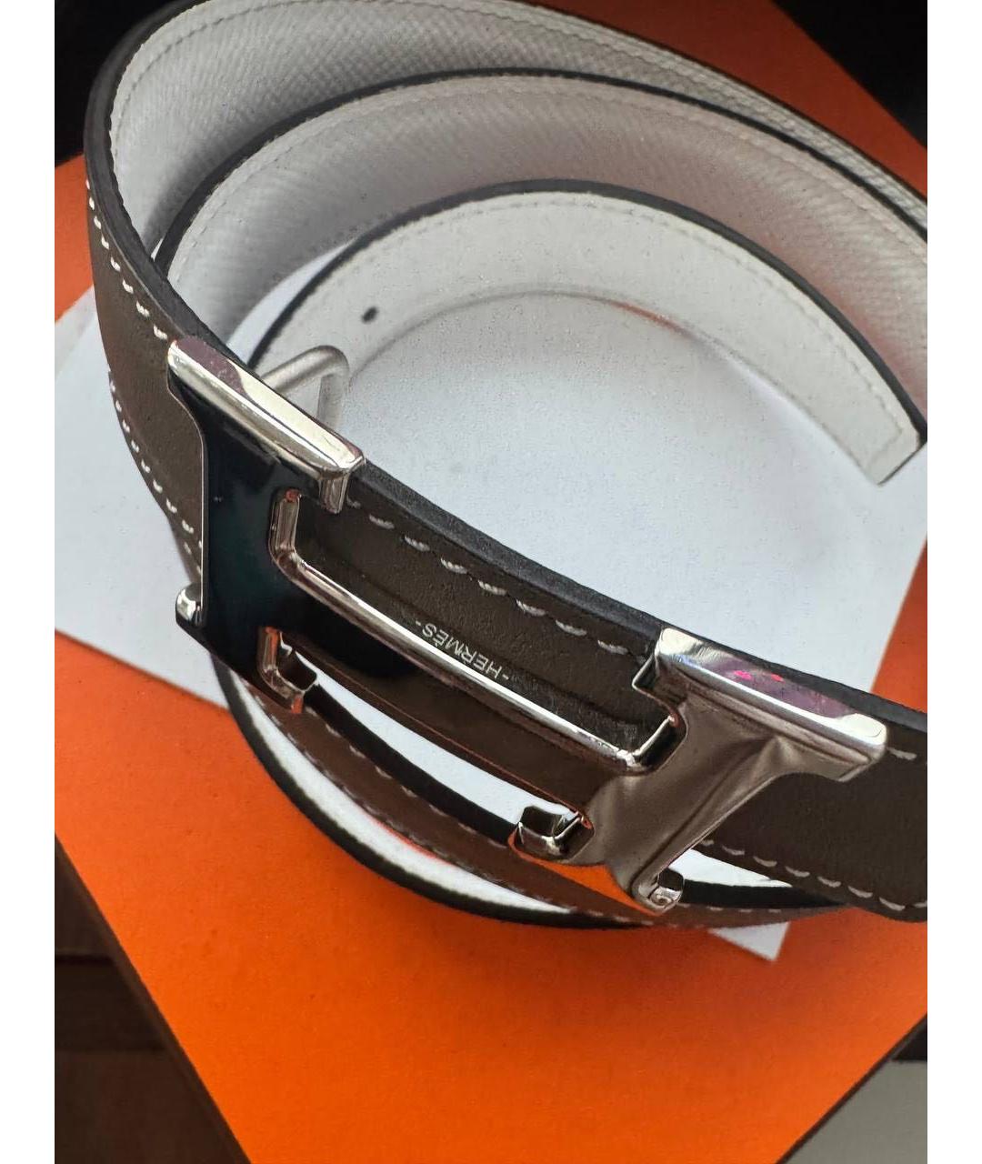 HERMES Бежевый кожаный ремень, фото 2