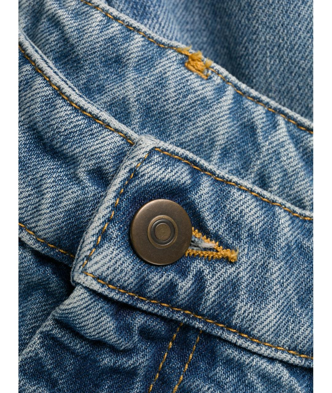 MAISON MARGIELA Голубые хлопковые прямые джинсы, фото 6