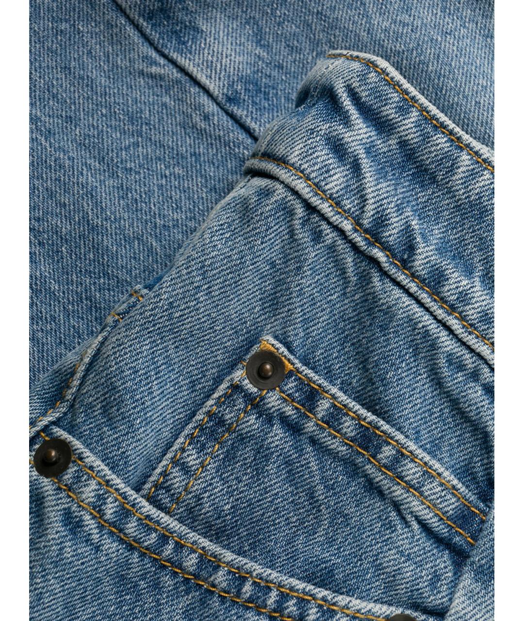 MAISON MARGIELA Голубые хлопковые прямые джинсы, фото 7