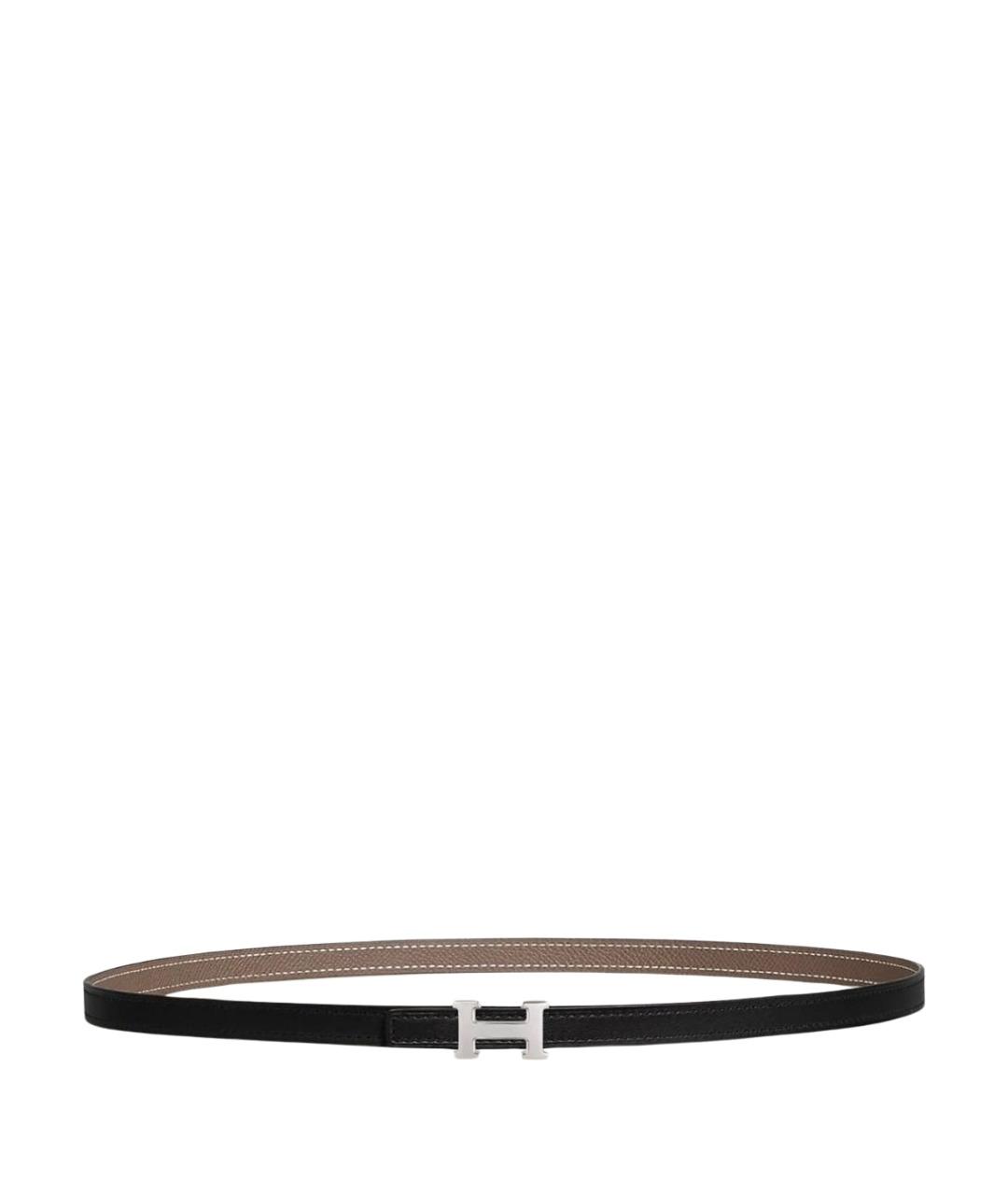 HERMES Черный кожаный ремень, фото 1