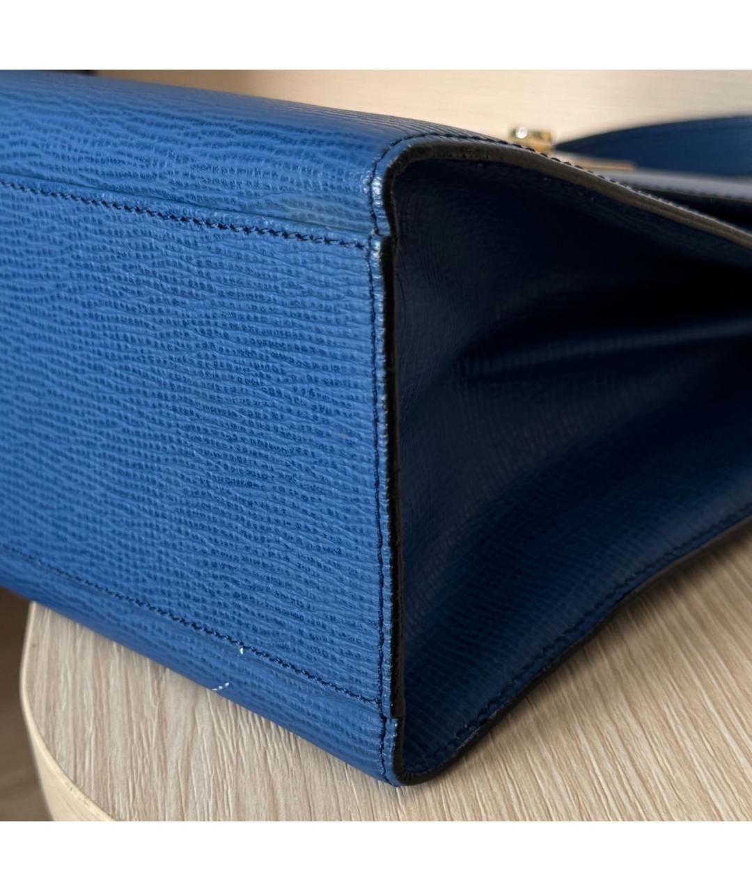 CELINE Синяя сумка с короткими ручками, фото 7