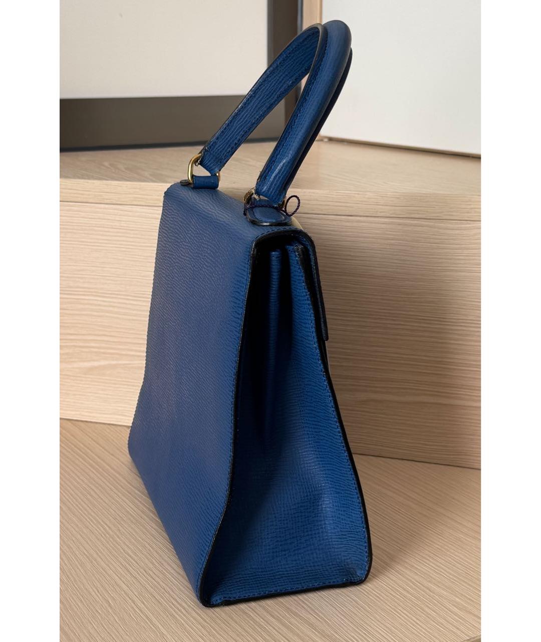 CELINE Синяя сумка с короткими ручками, фото 5