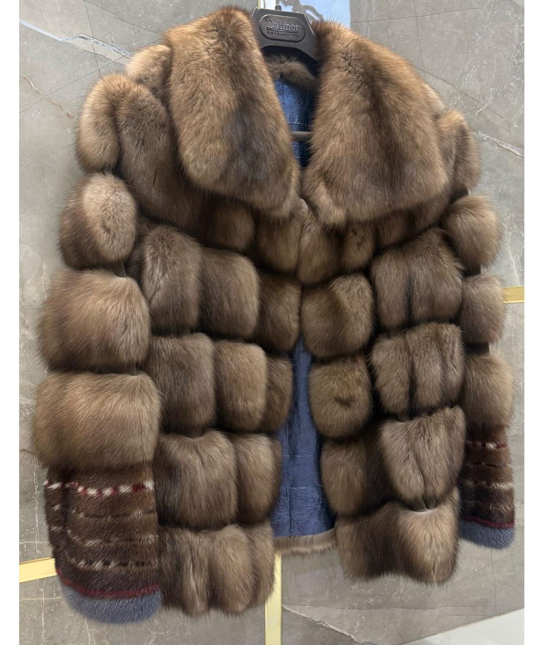 RINDI Коричневая меховая шуба, фото 2