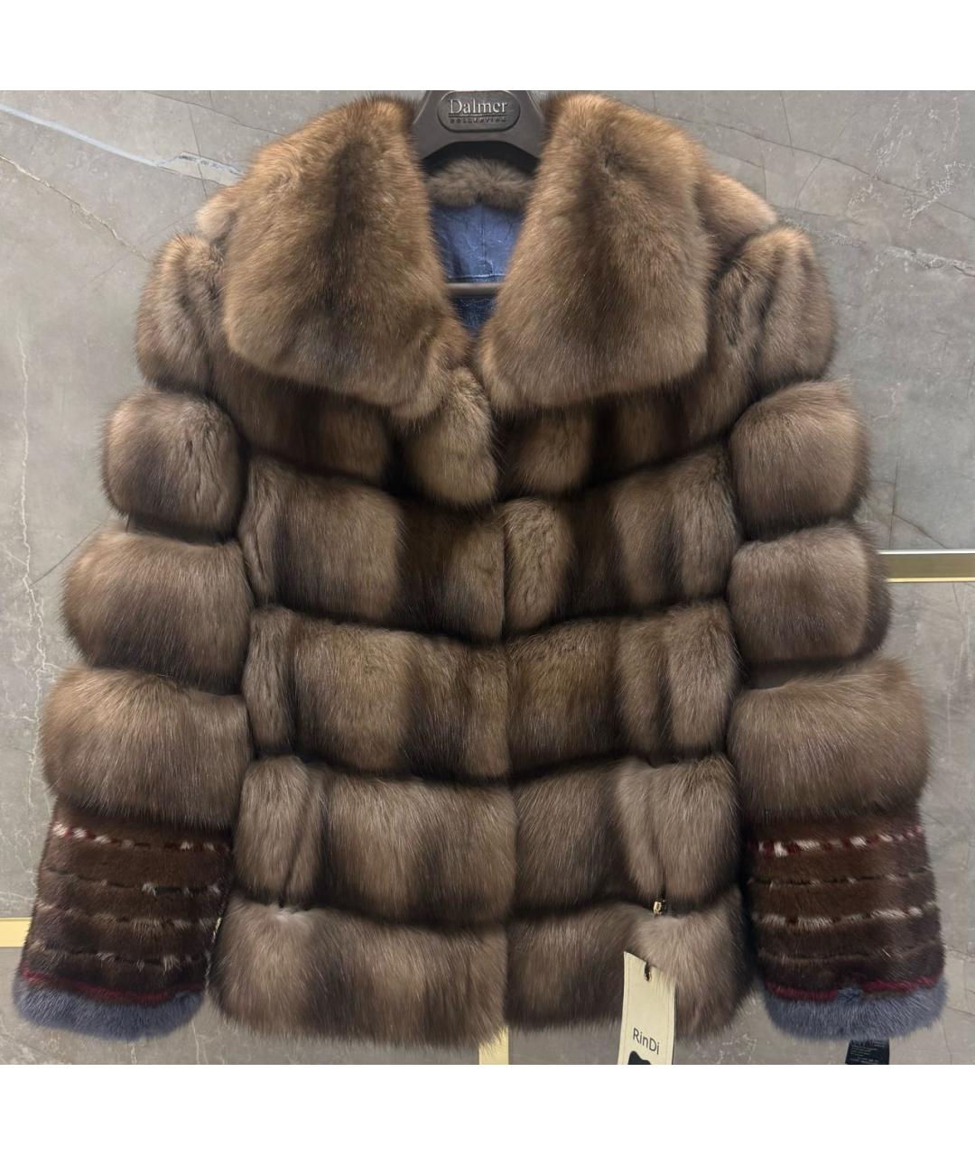 RINDI Коричневая меховая шуба, фото 9