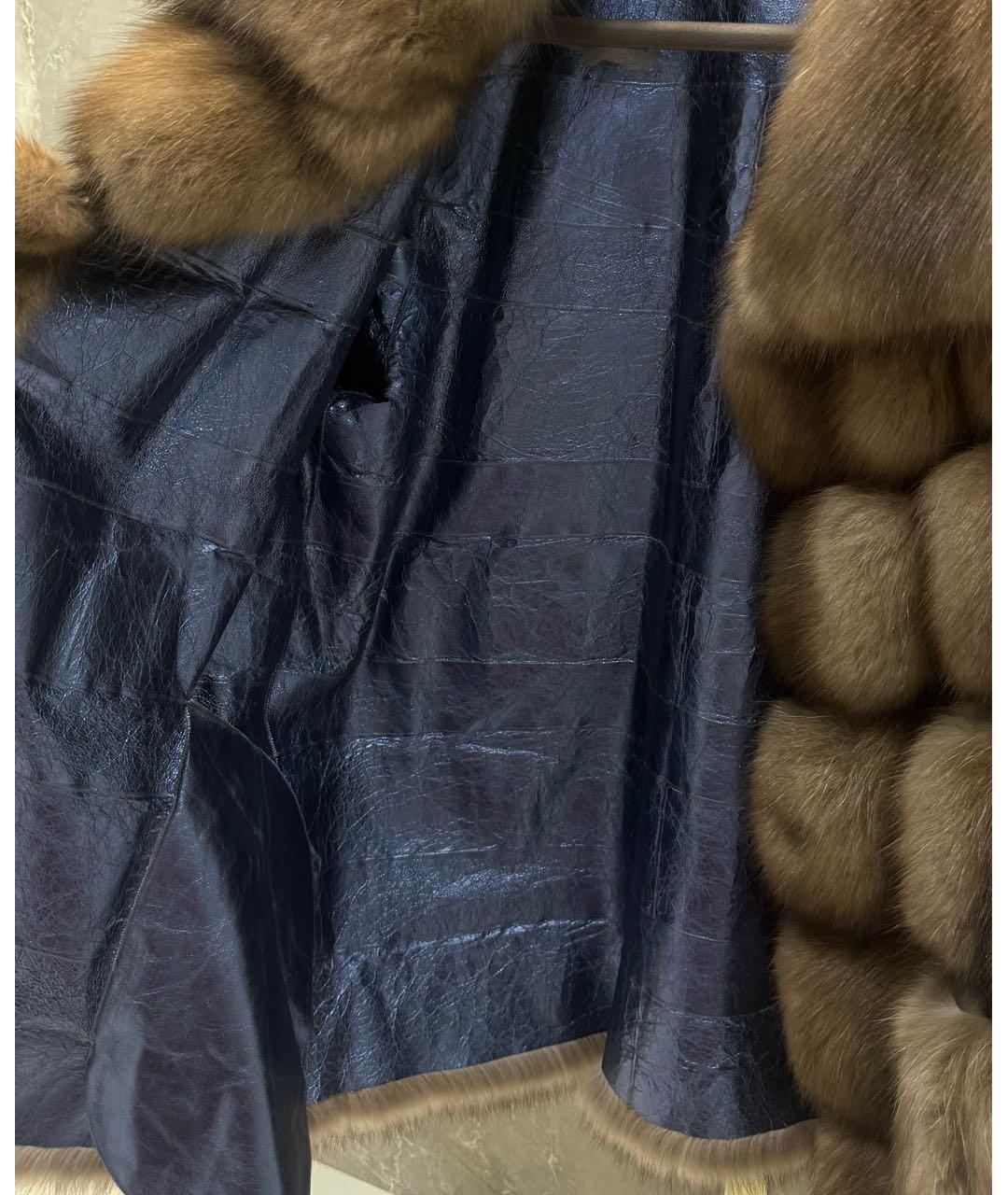 RINDI Коричневая меховая шуба, фото 3