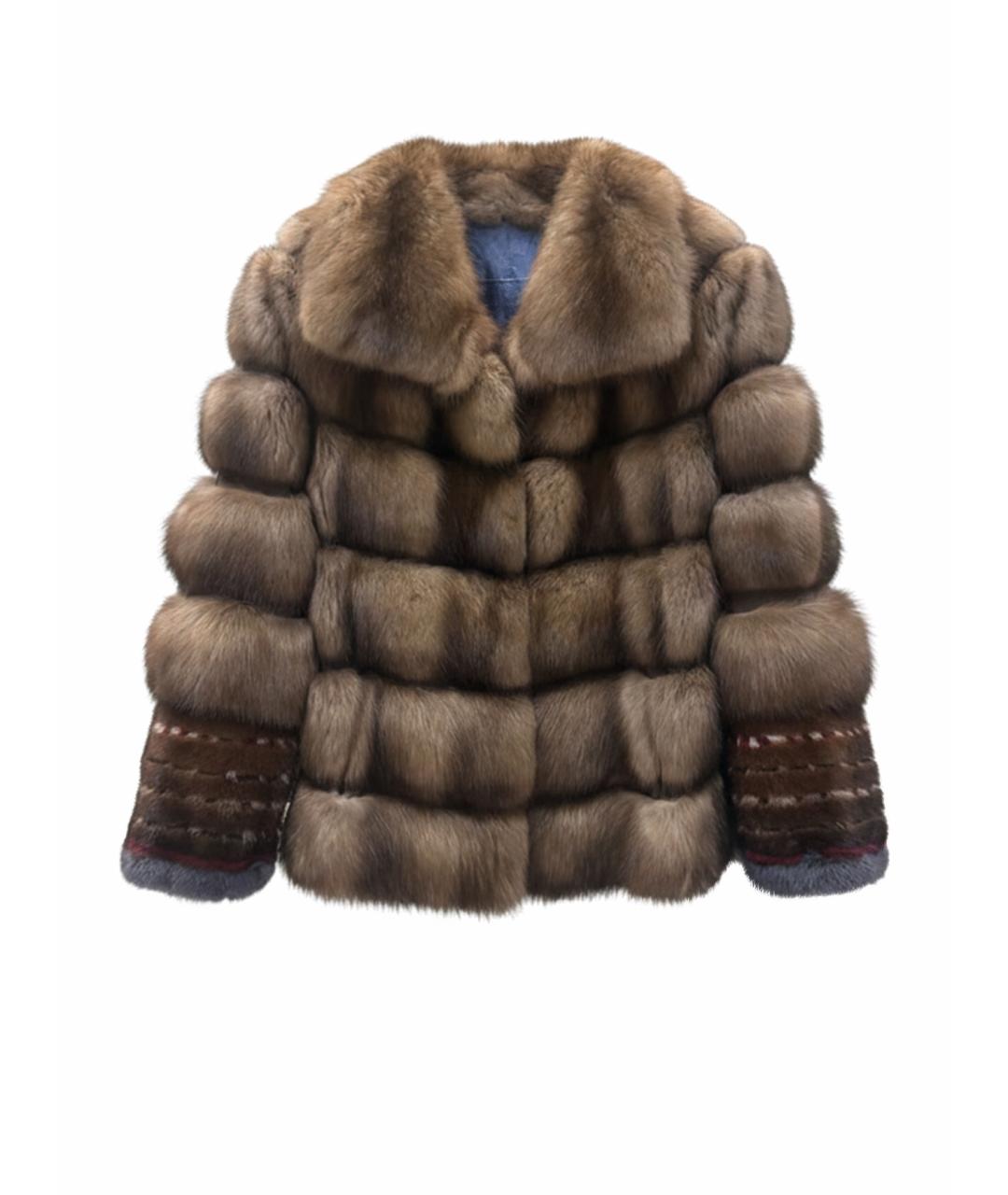 RINDI Коричневая меховая шуба, фото 1