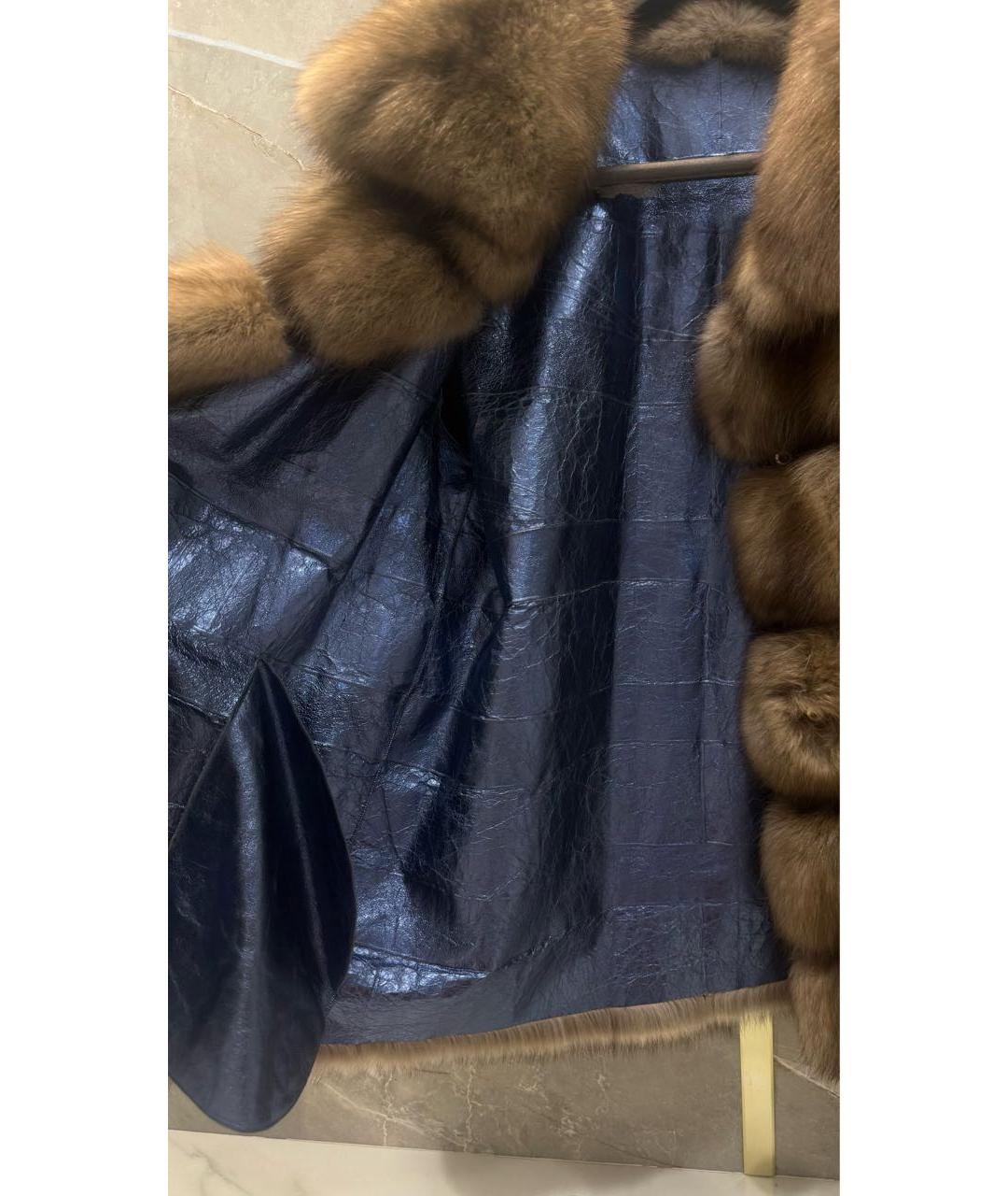 RINDI Коричневая меховая шуба, фото 6