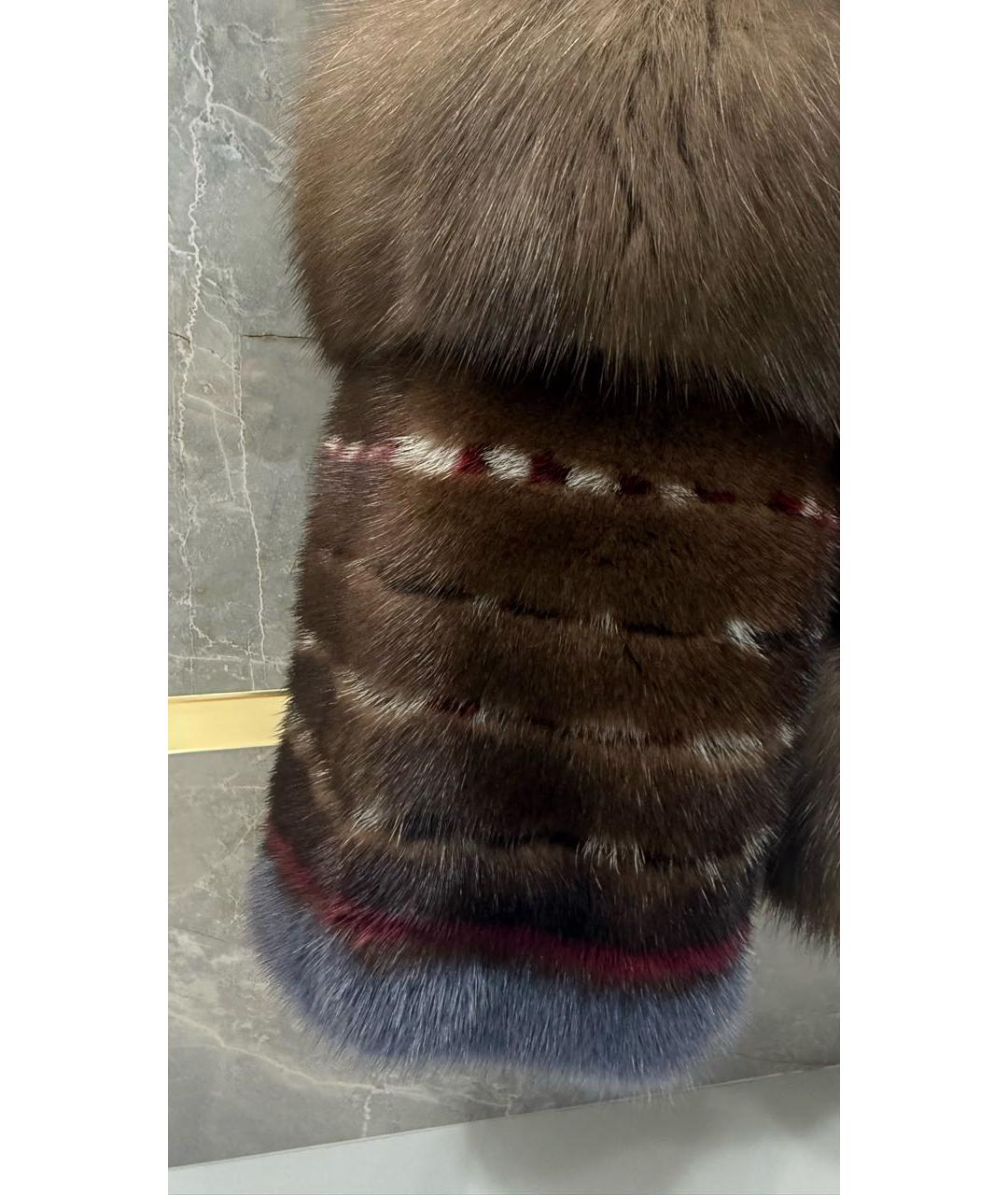 RINDI Коричневая меховая шуба, фото 5
