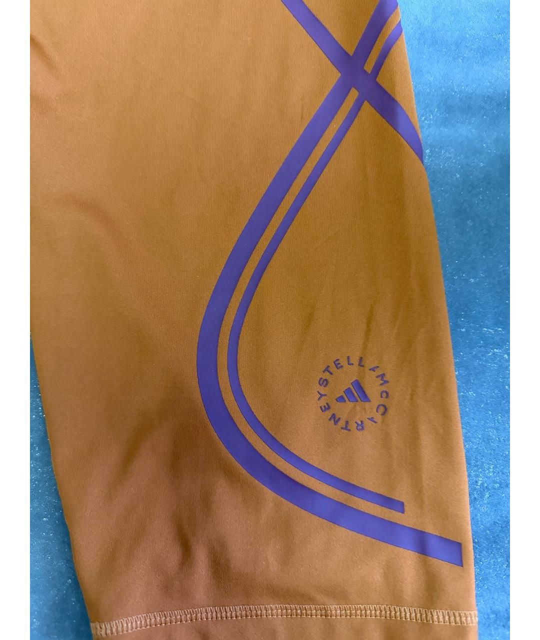 ADIDAS BY STELLA MCCARTNEY Оранжевое полиэстеровые спортивные брюки и шорты, фото 5