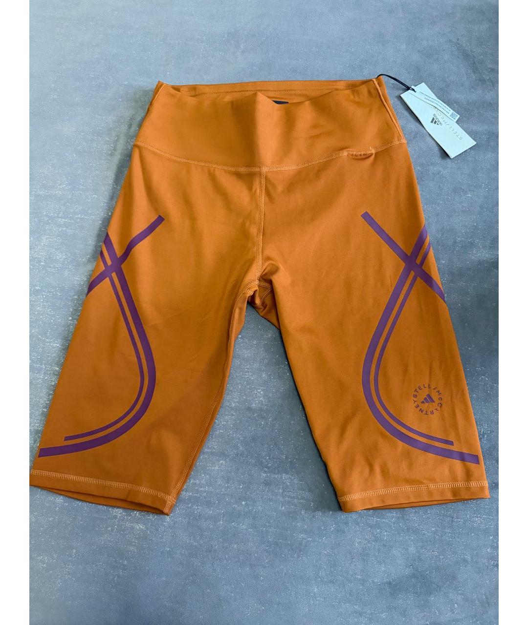 ADIDAS BY STELLA MCCARTNEY Оранжевое полиэстеровые спортивные брюки и шорты, фото 9